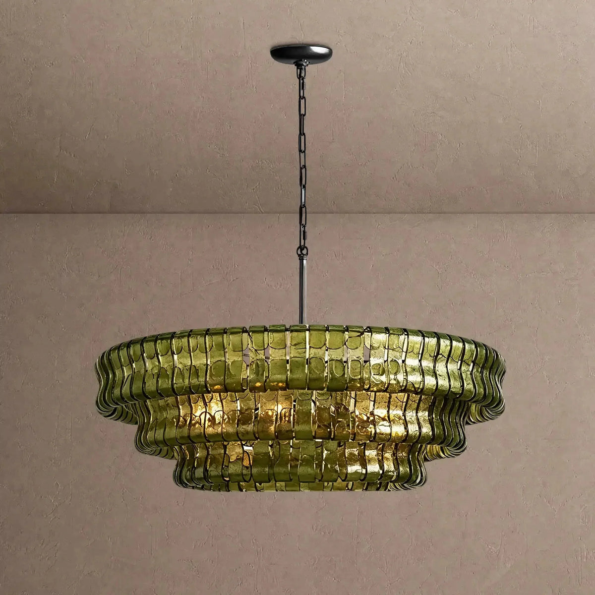 Ghiaccio Glass Round Chandelier 24" 36" 48" 60" - Brig Lighting