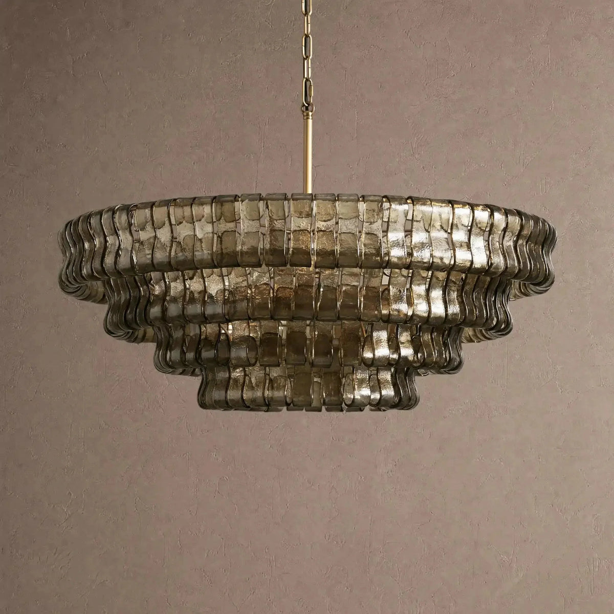 Ghiaccio Glass Round Chandelier 24" 36" 48" 60" - Brig Lighting