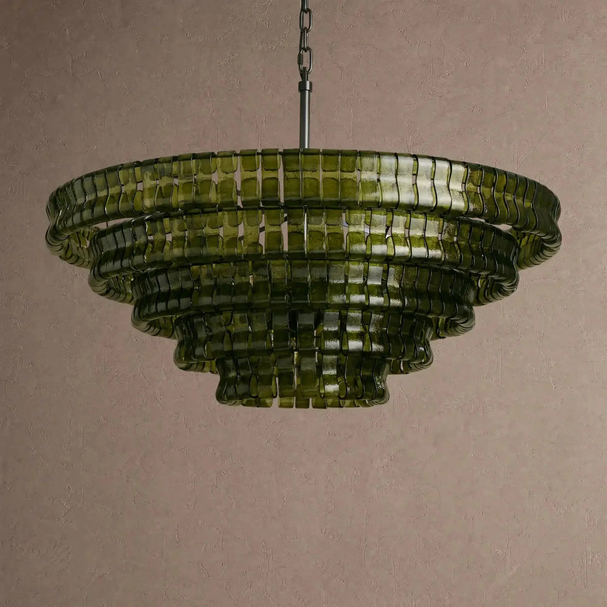 Ghiaccio Glass Round Chandelier 24" 36" 48" 60" - Brig Lighting