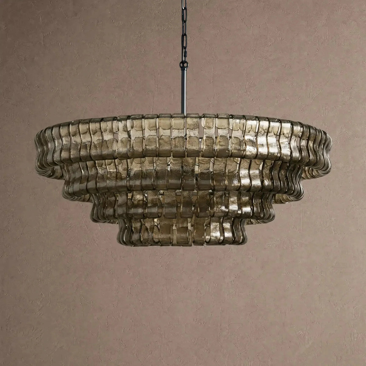 Ghiaccio Glass Round Chandelier 24" 36" 48" 60" - Brig Lighting