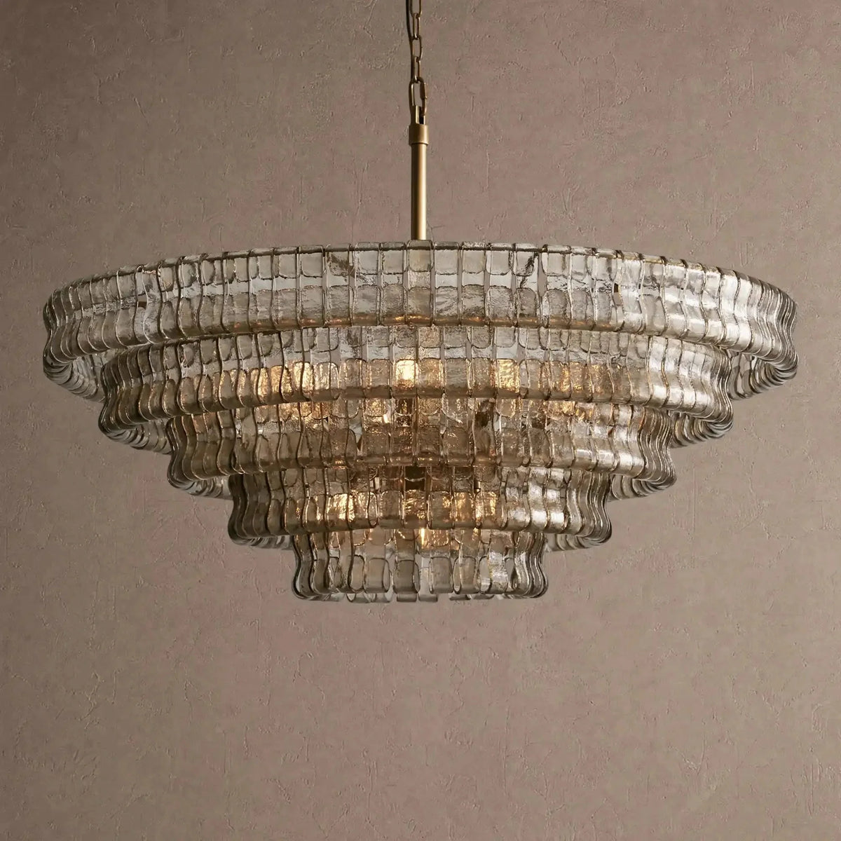 Ghiaccio Glass Round Chandelier 24" 36" 48" 60" - Brig Lighting