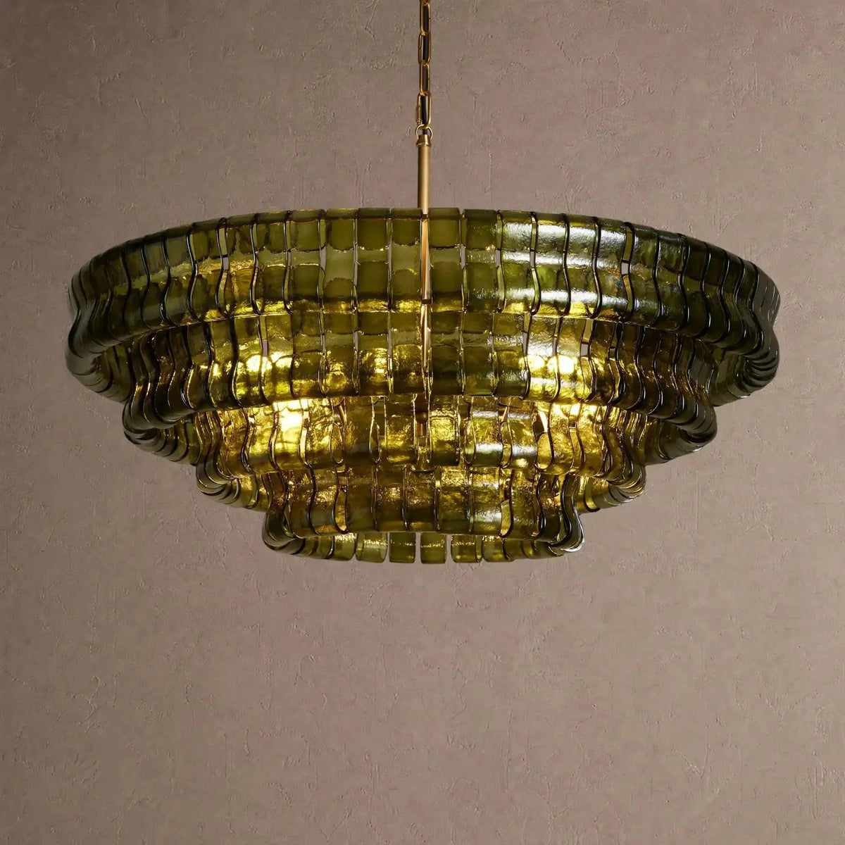 Ghiaccio Glass Round Chandelier 24" 36" 48" 60" - Brig Lighting