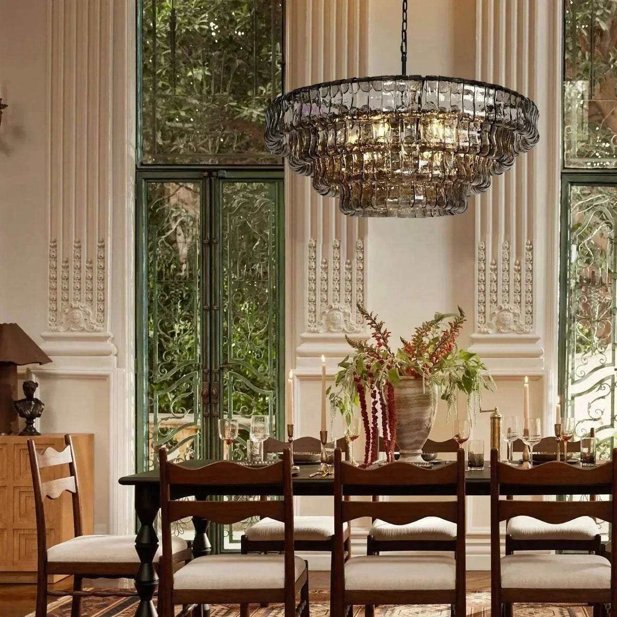 Ghiaccio Glass Round Chandelier 24" 36" 48" 60" - Brig Lighting