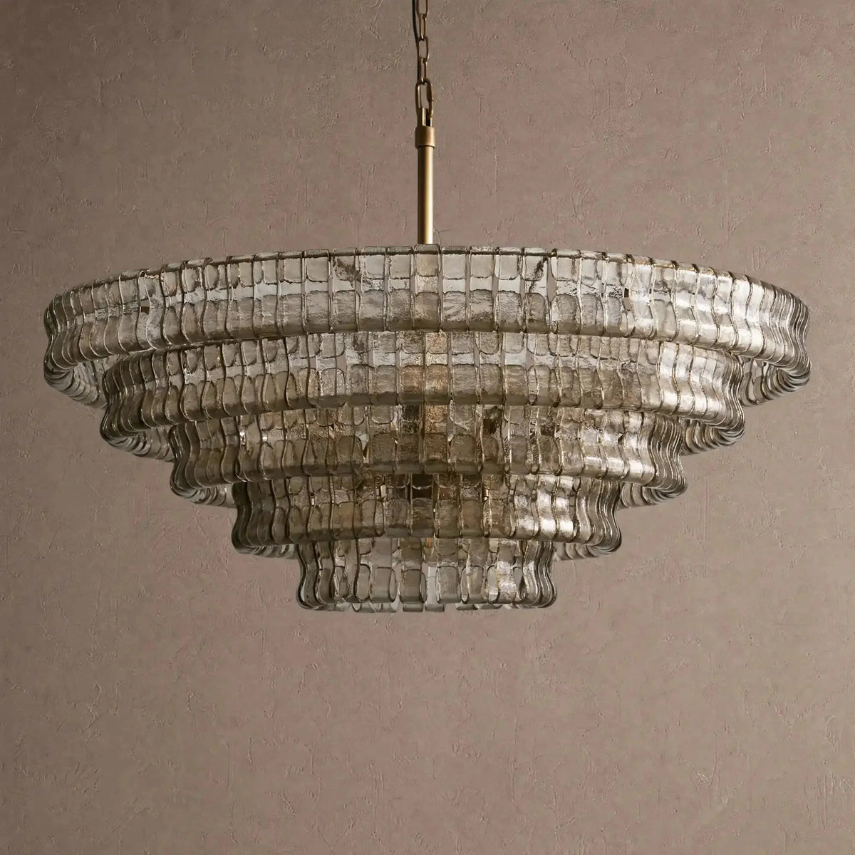 Ghiaccio Glass Round Chandelier 24" 36" 48" 60" - Brig Lighting