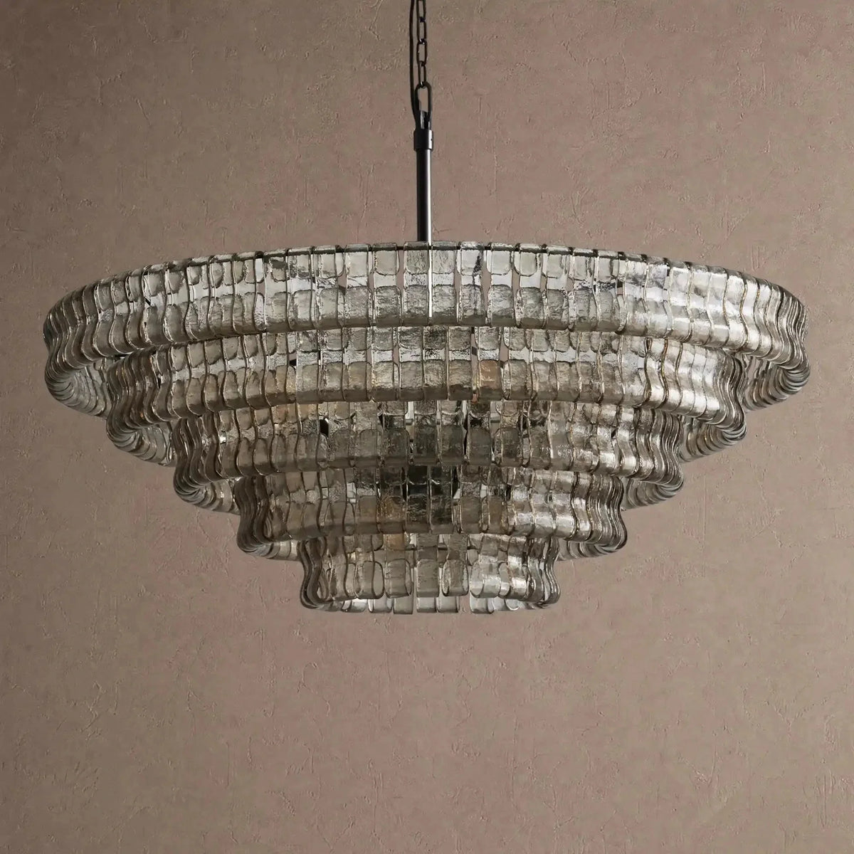 Ghiaccio Glass Round Chandelier 24" 36" 48" 60" - Brig Lighting