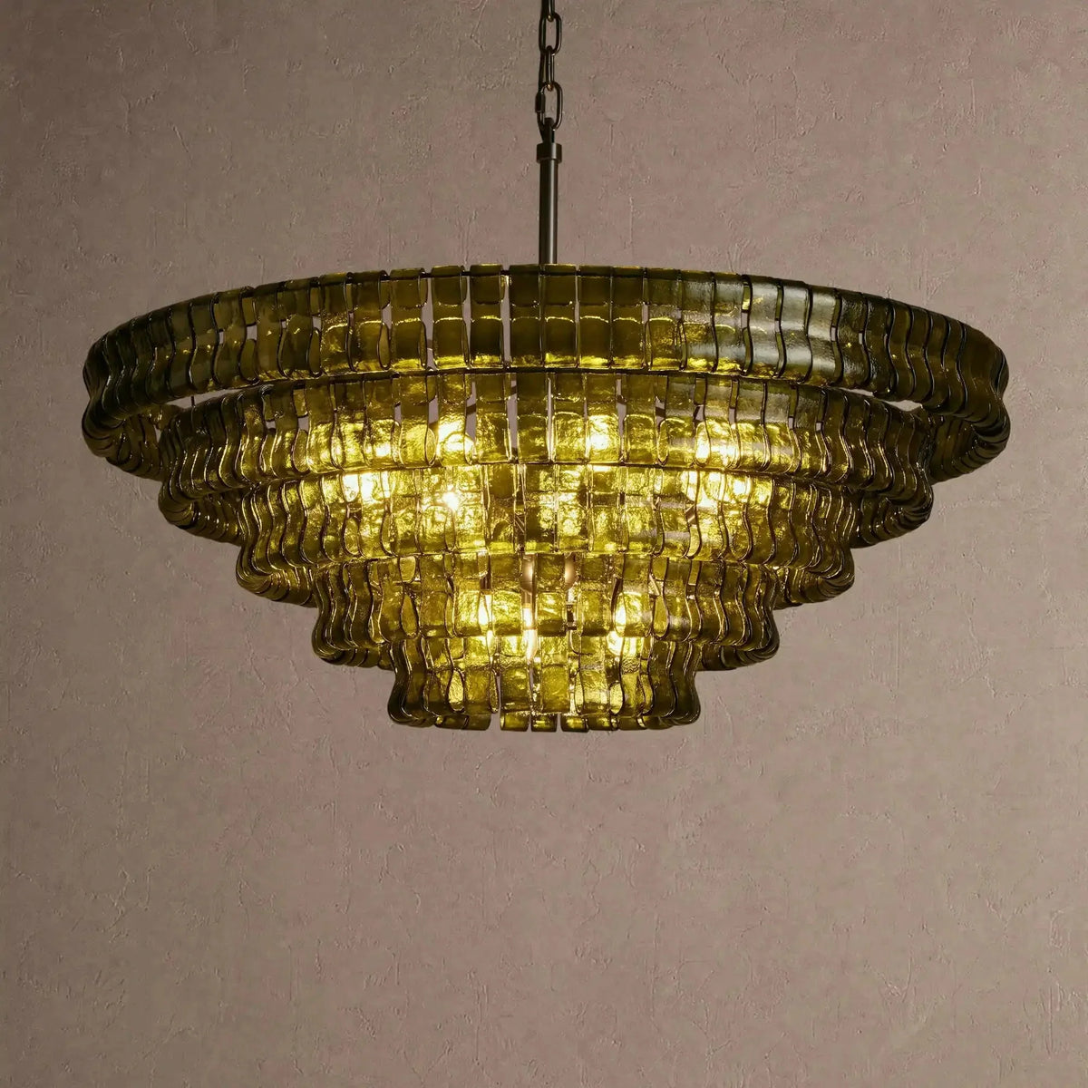 Ghiaccio Glass Round Chandelier 24" 36" 48" 60" - Brig Lighting