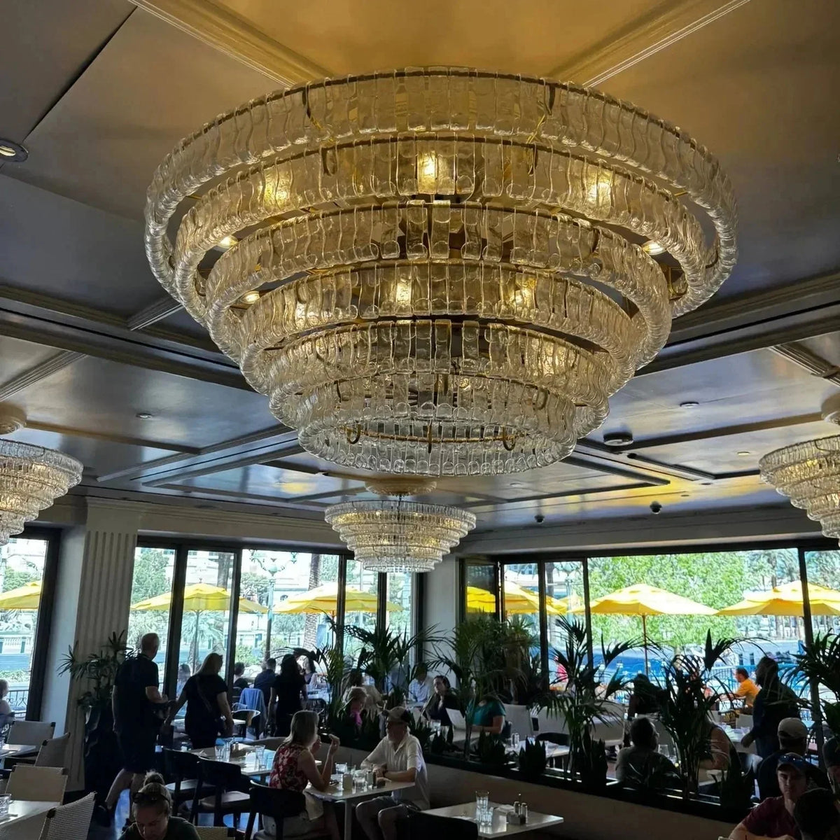 Ghiaccio Glass Round Chandelier 24" 36" 48" 60" - Brig Lighting