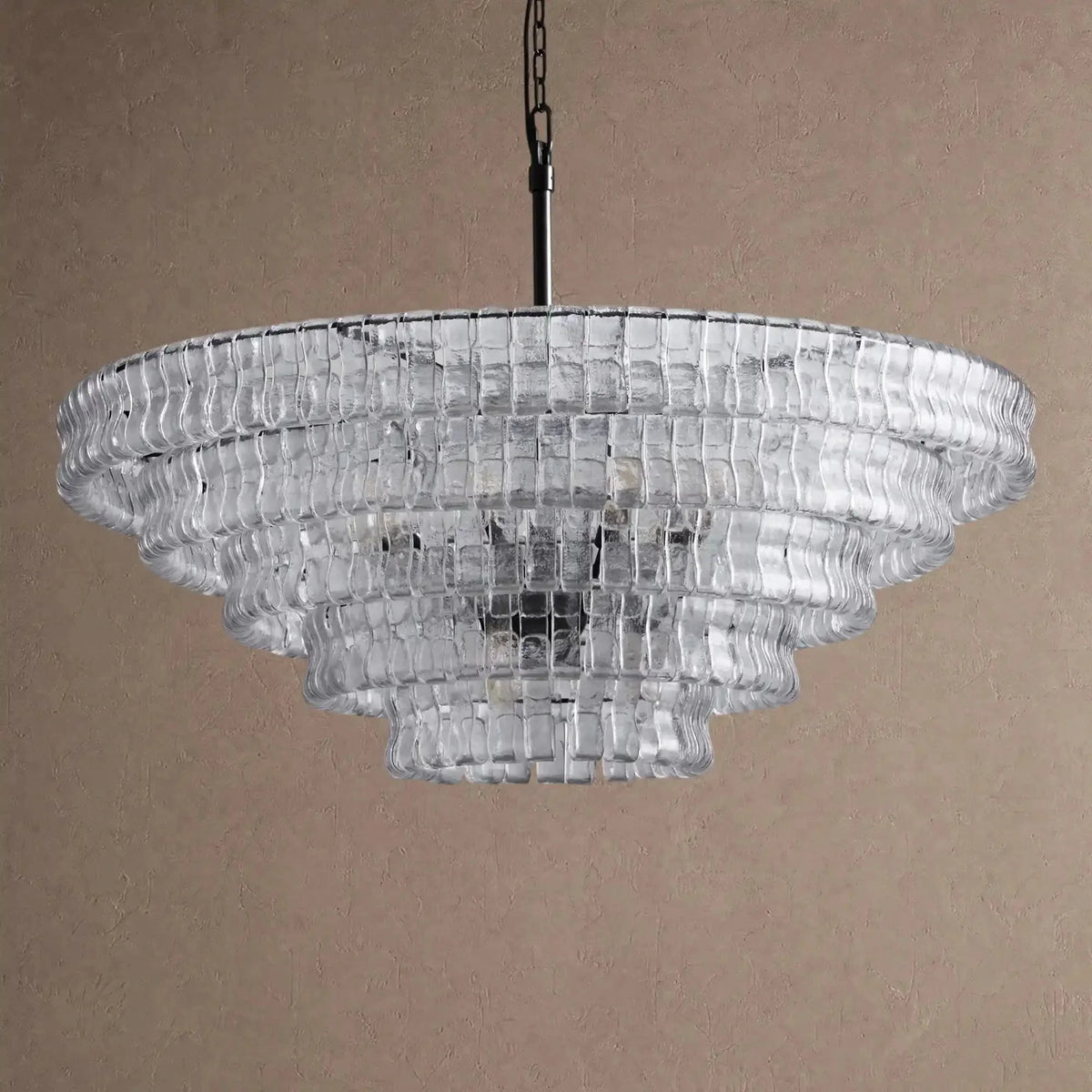 Ghiaccio Glass Round Chandelier 24" 36" 48" 60" - Brig Lighting
