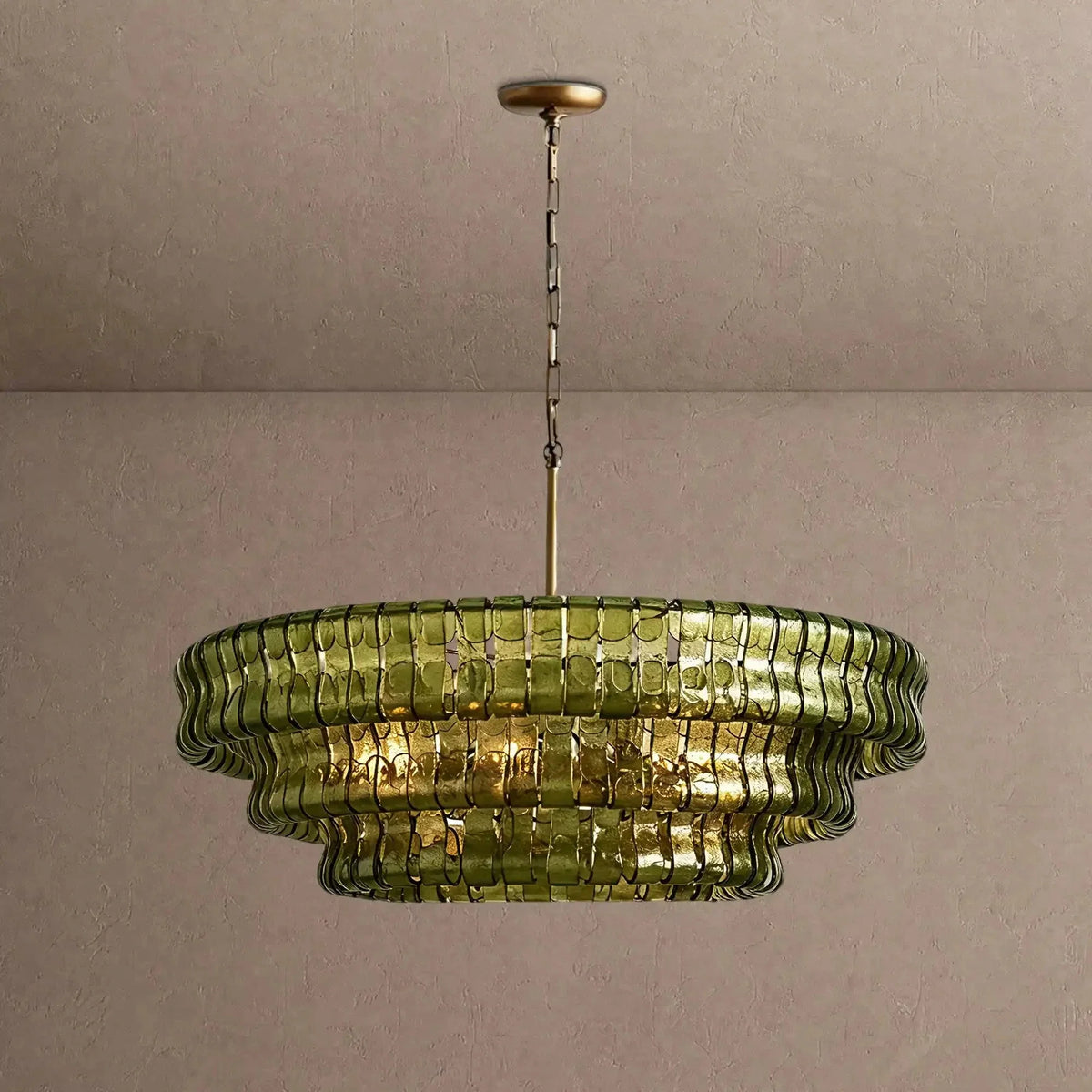 Ghiaccio Glass Round Chandelier 24" 36" 48" 60" - Brig Lighting