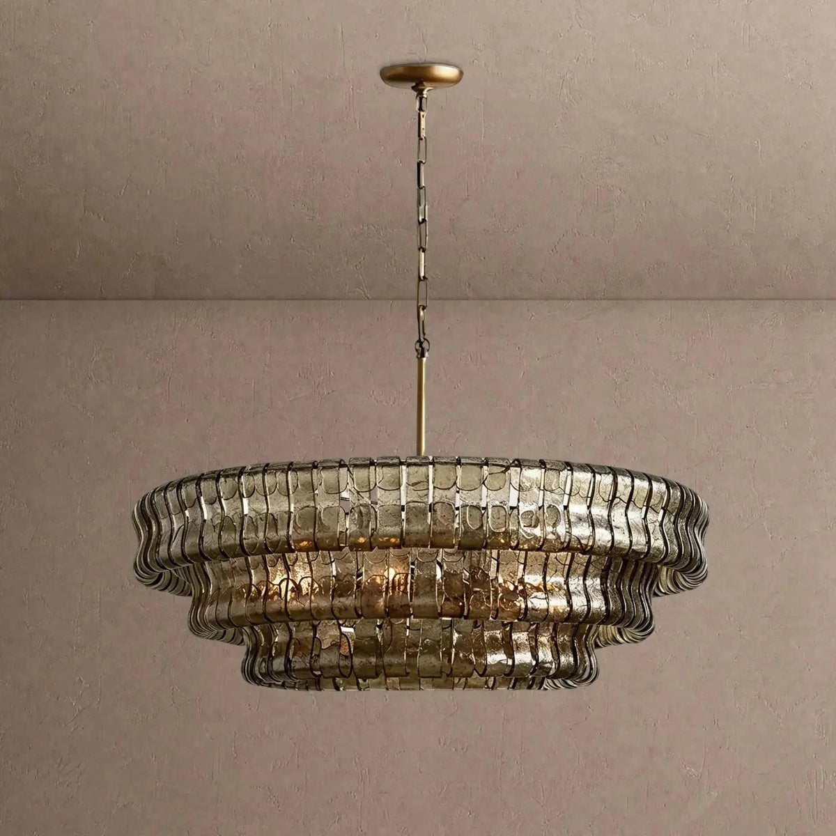 Ghiaccio Glass Round Chandelier 24" 36" 48" 60" - Brig Lighting