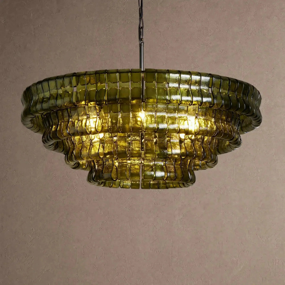 Ghiaccio Glass Round Chandelier 24" 36" 48" 60" - Brig Lighting