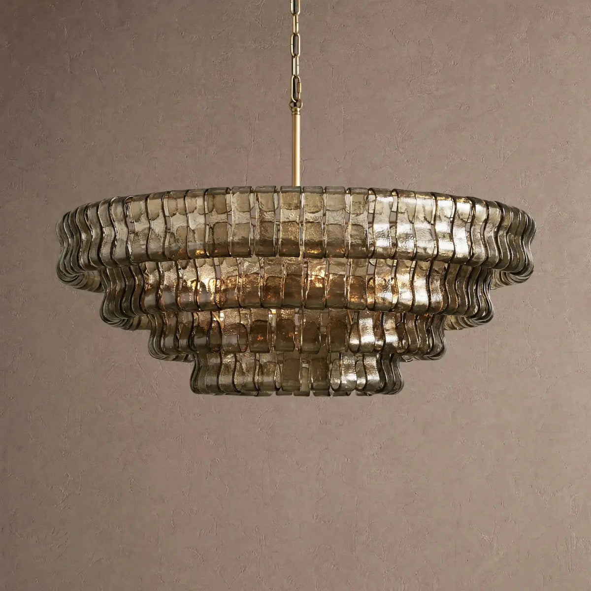 Ghiaccio Glass Round Chandelier 24" 36" 48" 60" - Brig Lighting