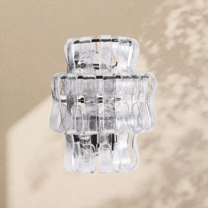 Ghiaccio Glass Wall Sconce 12" - Cyran Lamps