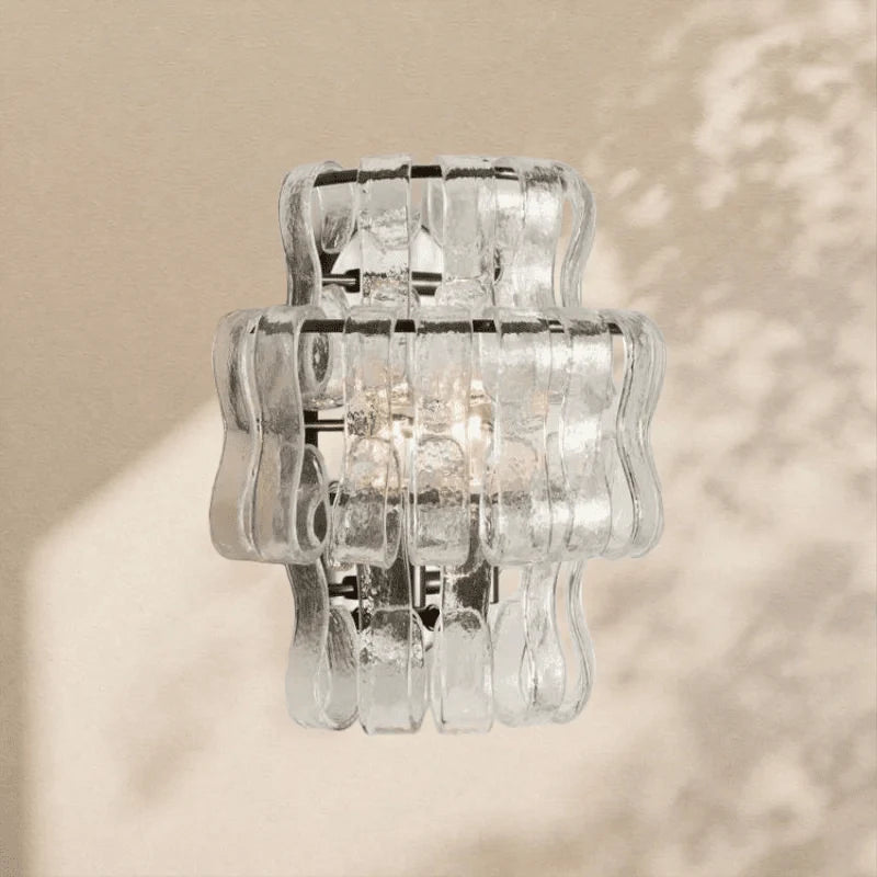Ghiaccio Glass Wall Sconce 12" - Cyran Lamps