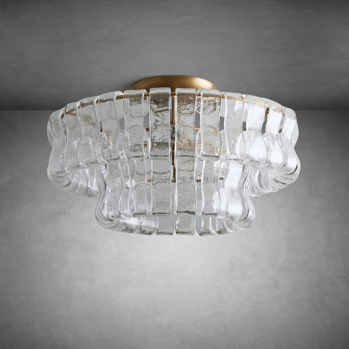 Ghiaccio Modern Glass Flushmount - briglamps