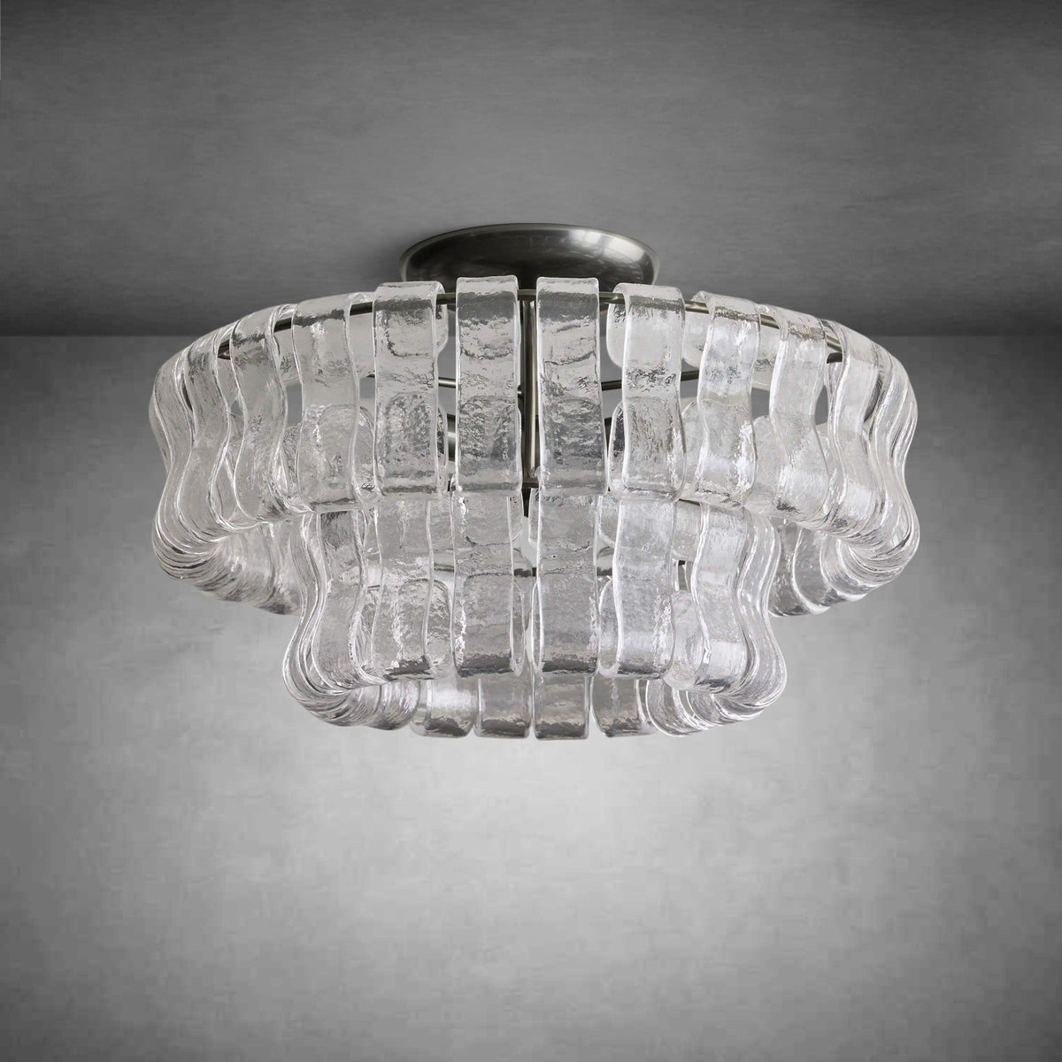 Ghiaccio Modern Glass Flushmount - briglamps
