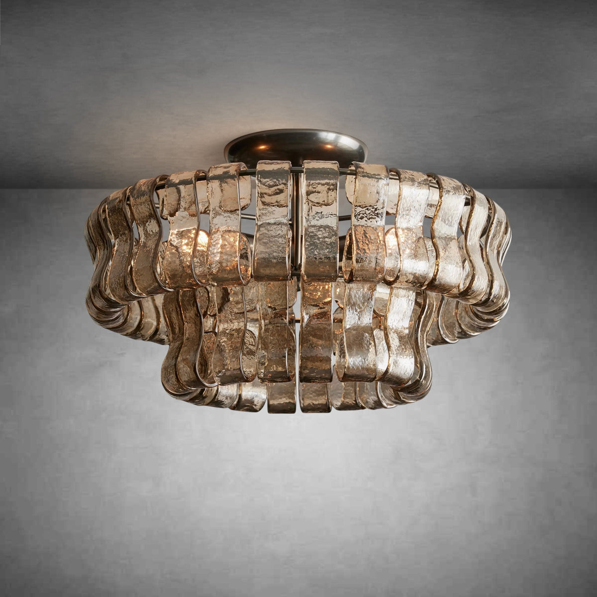 Ghiaccio Modern Glass Flushmount - briglamps