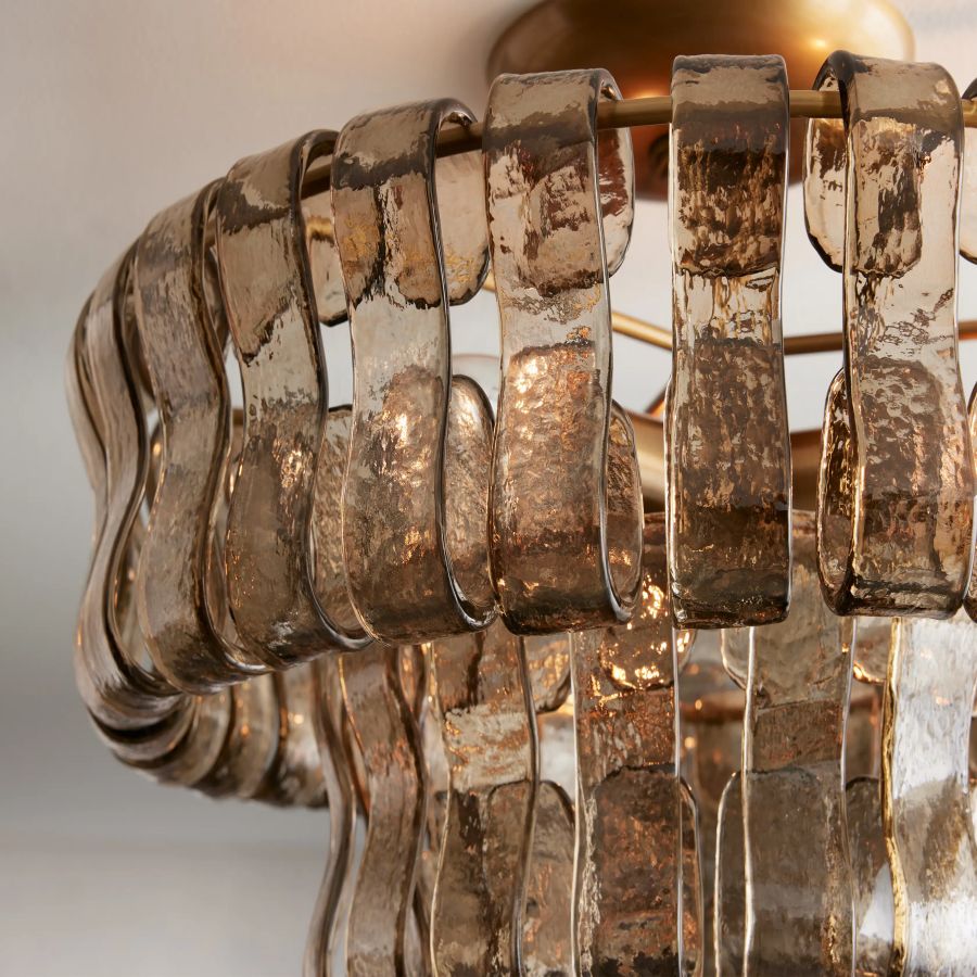 Ghiaccio Modern Glass Flushmount - briglamps