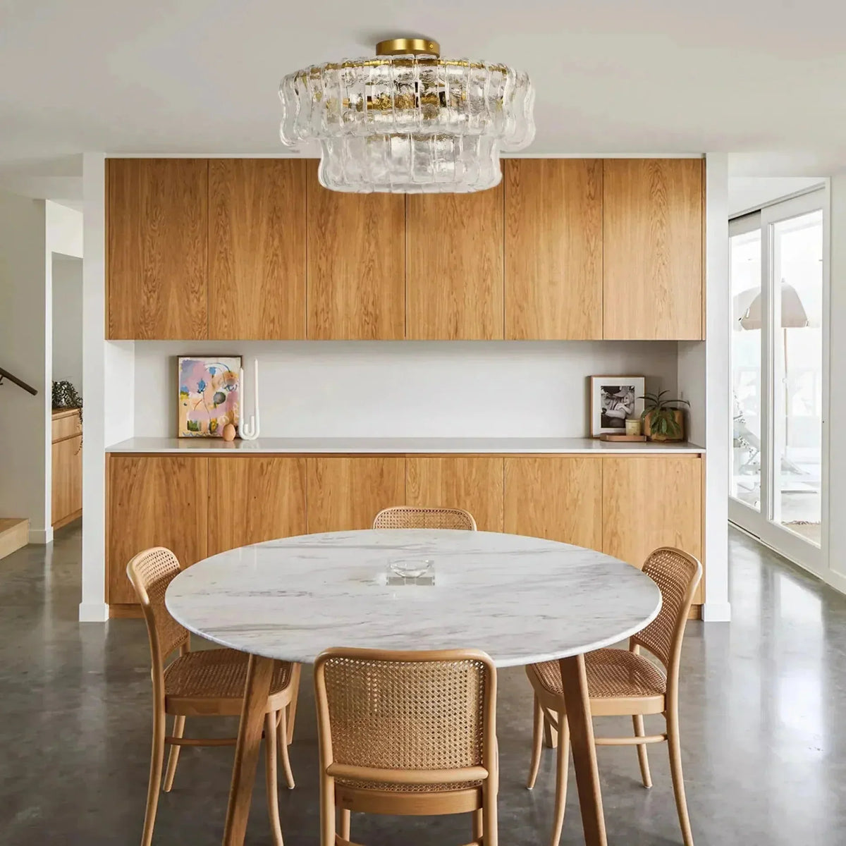 Ghiaccio Modern Glass Flushmount - briglamps
