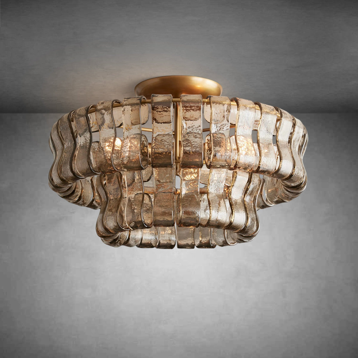 Ghiaccio Modern Glass Flushmount - briglamps