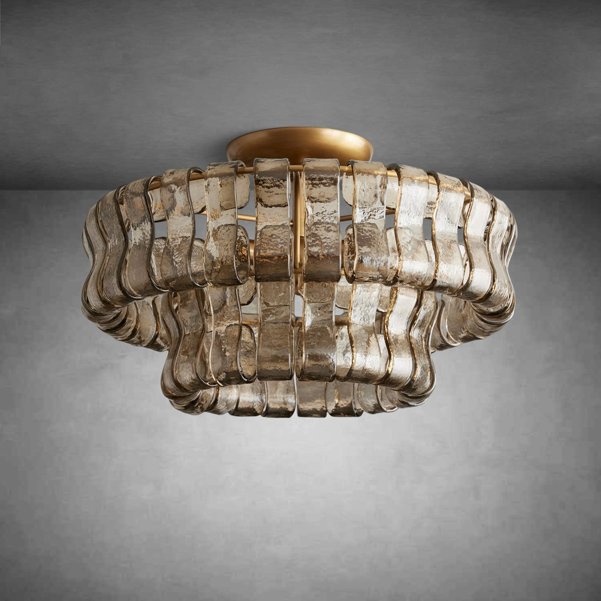 Ghiaccio Modern Glass Flushmount - briglamps