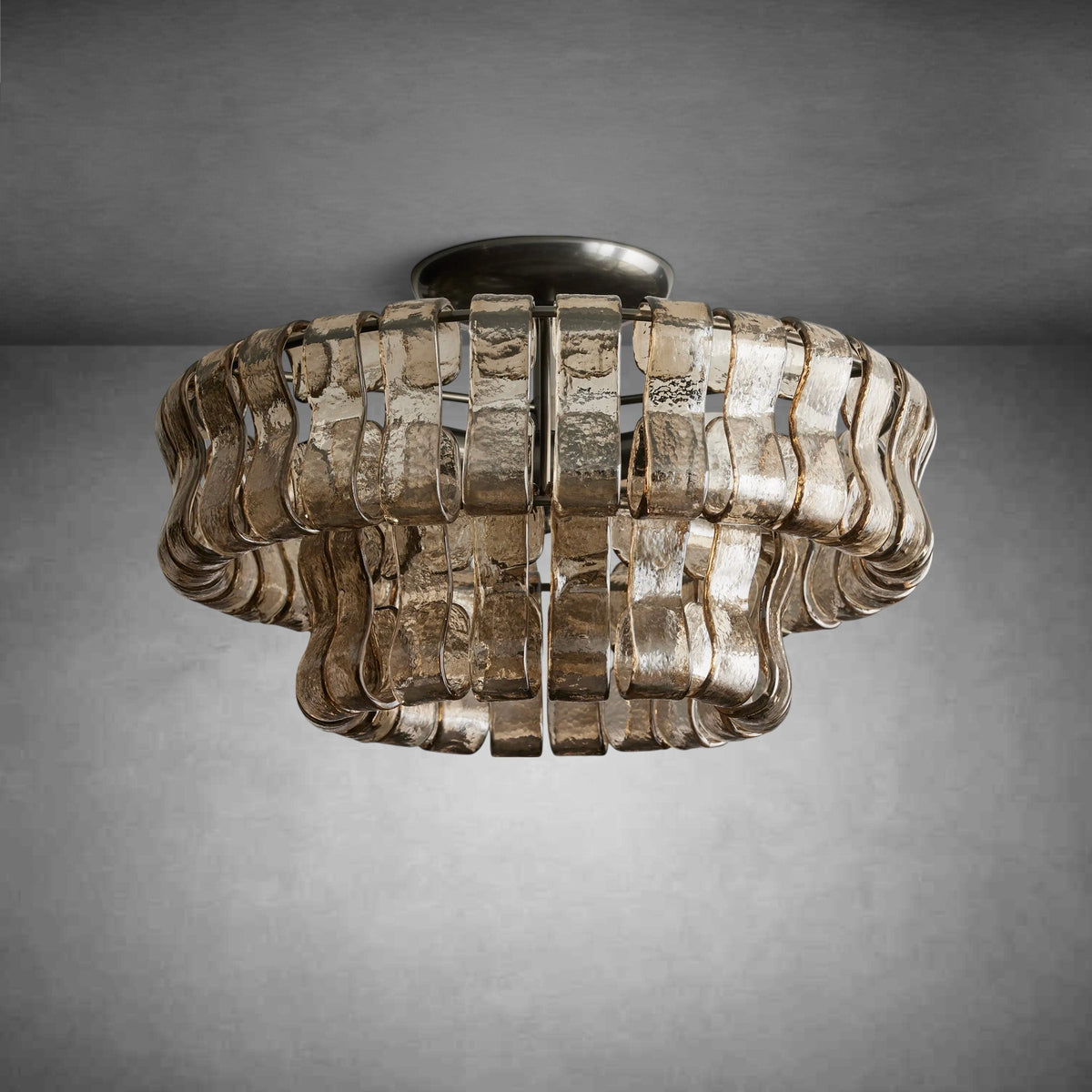 Ghiaccio Modern Glass Flushmount - briglamps