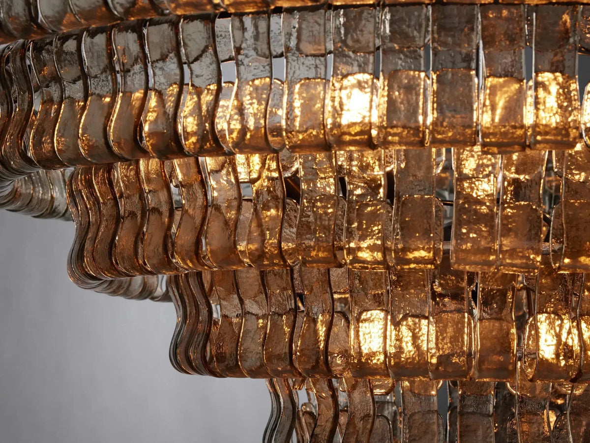 Ghiaccio Round Glass Chandelier - briglamps