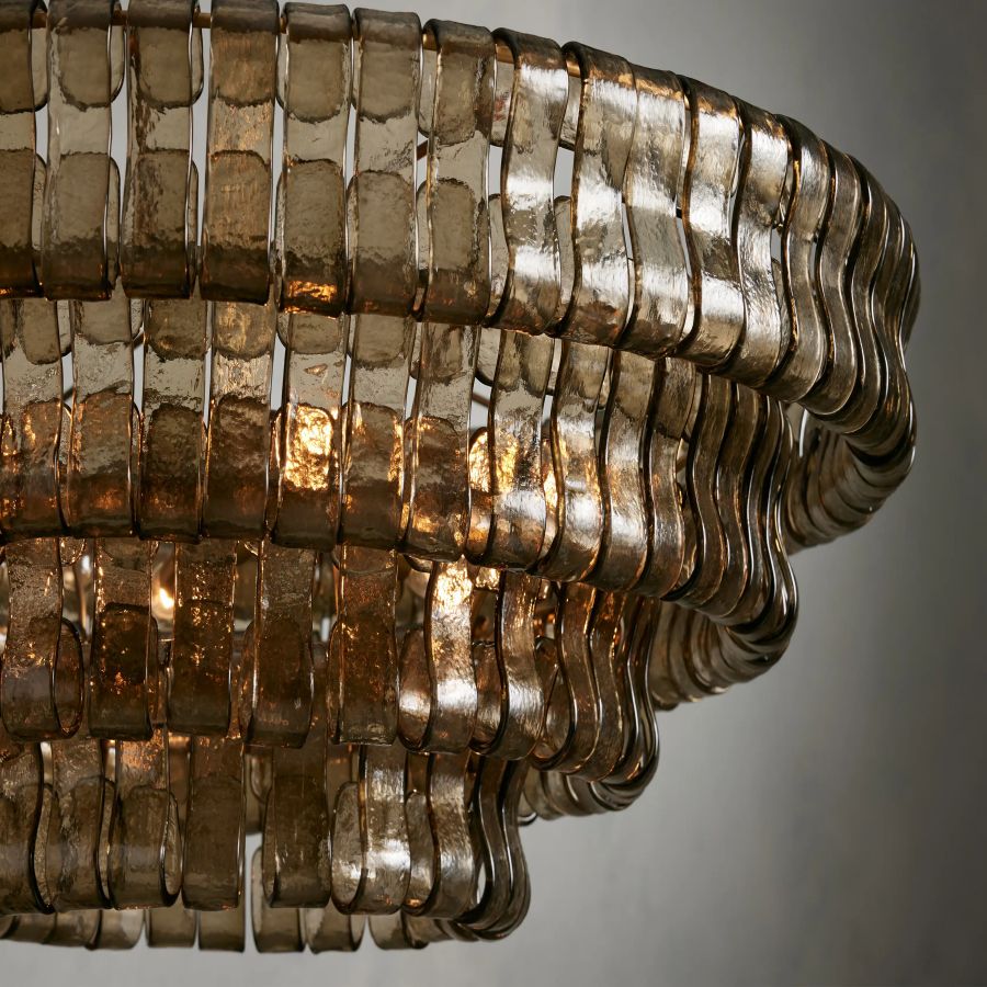 Ghiaccio Round Glass Chandelier - briglamps