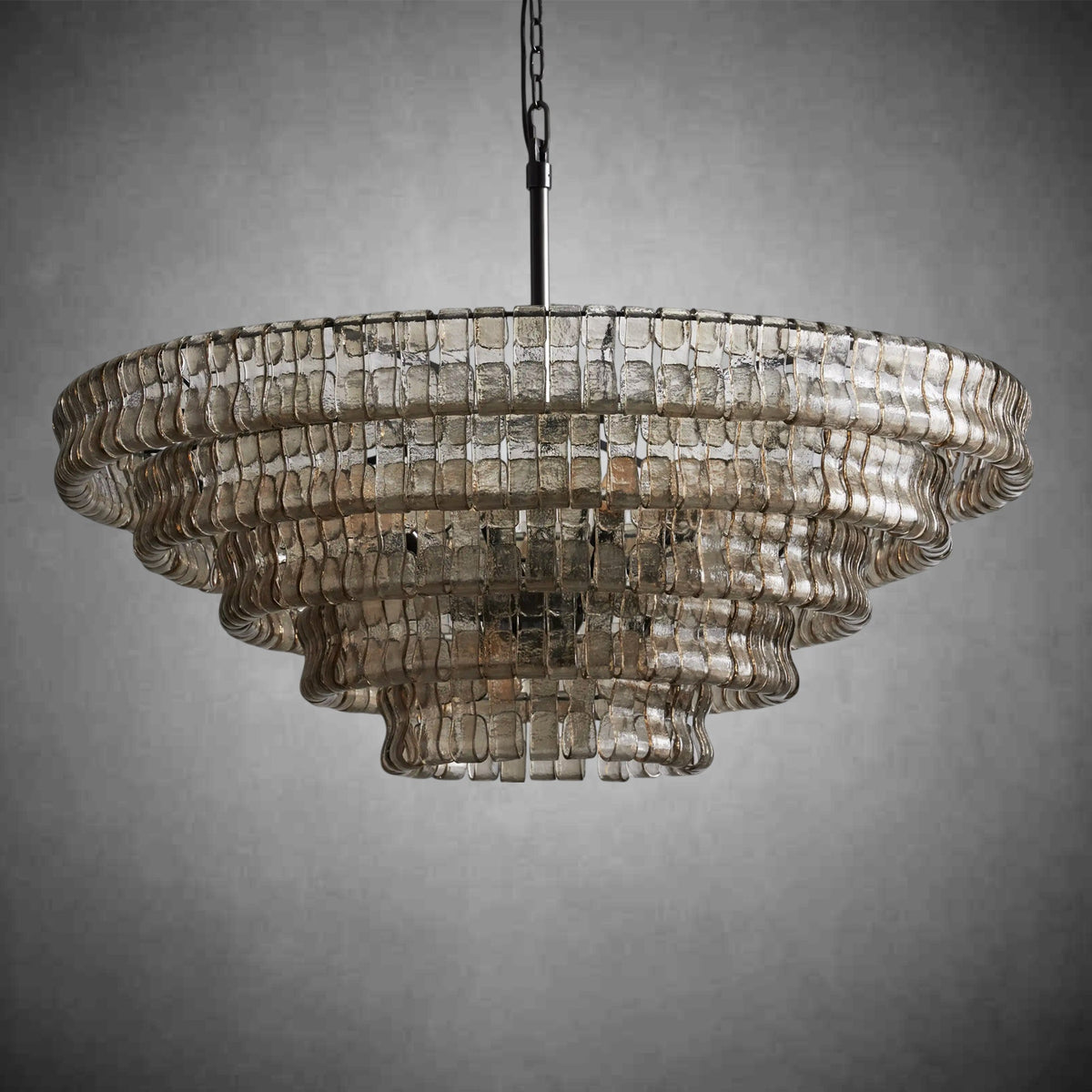 Ghiaccio Round Glass Chandelier - briglamps
