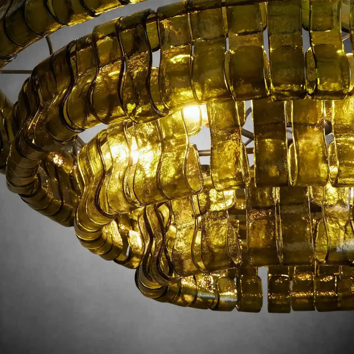 Ghiaccio Round Glass Chandelier - briglamps