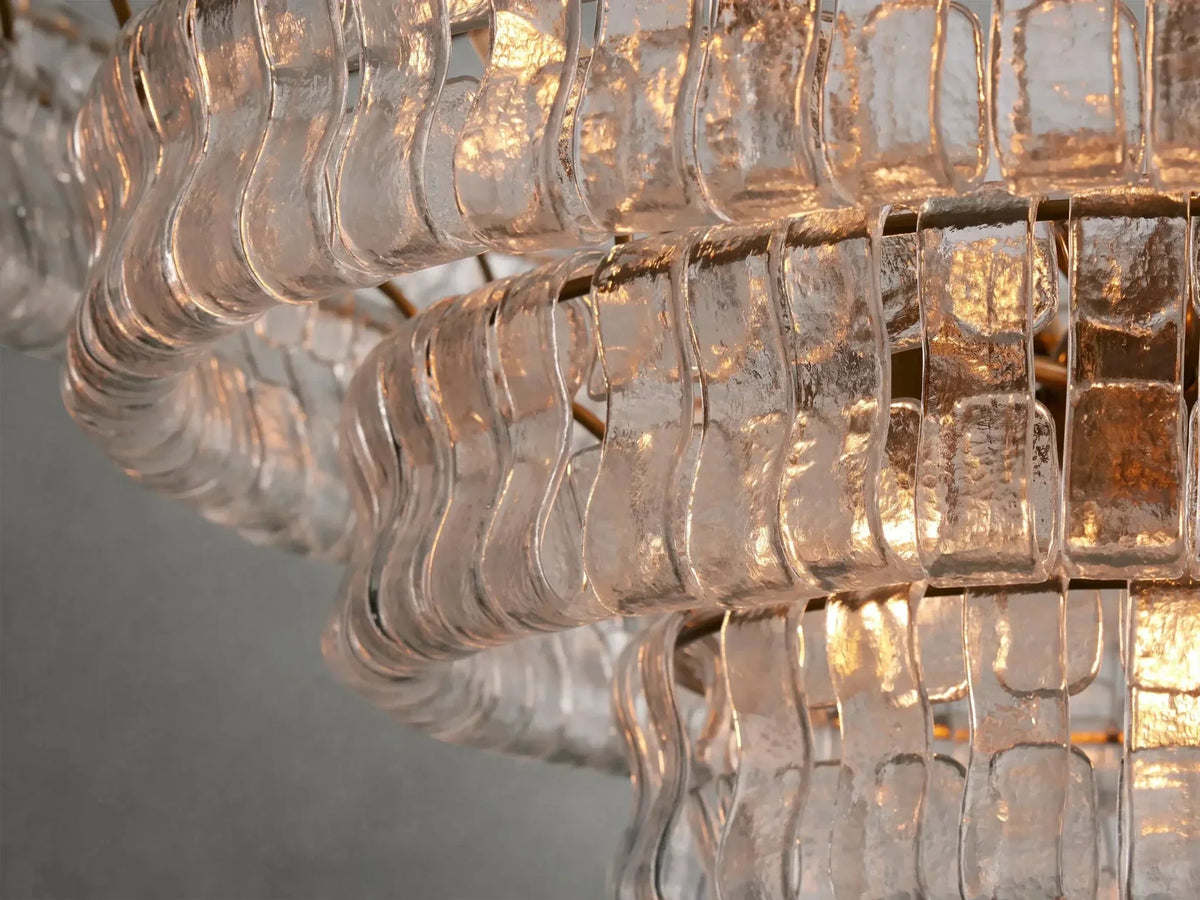 Ghiaccio Round Glass Chandelier - briglamps