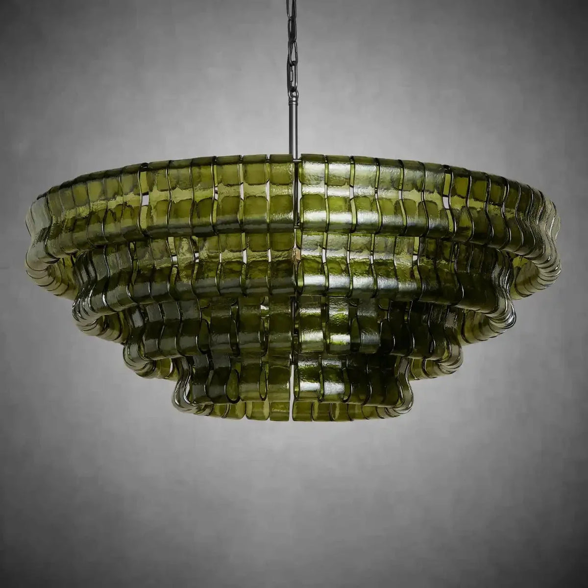 Ghiaccio Round Glass Chandelier - briglamps