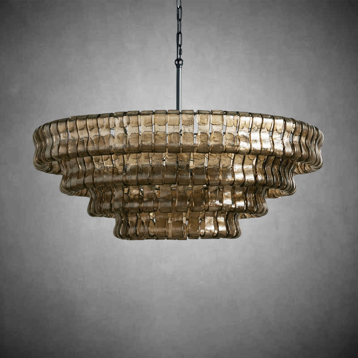 Ghiaccio Round Glass Chandelier - briglamps