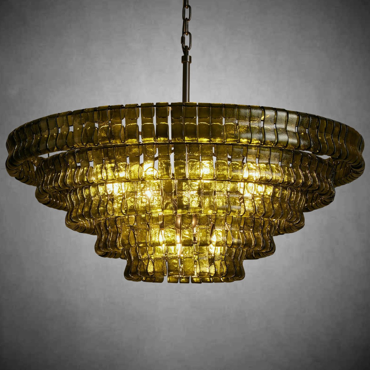 Ghiaccio Round Glass Chandelier - briglamps