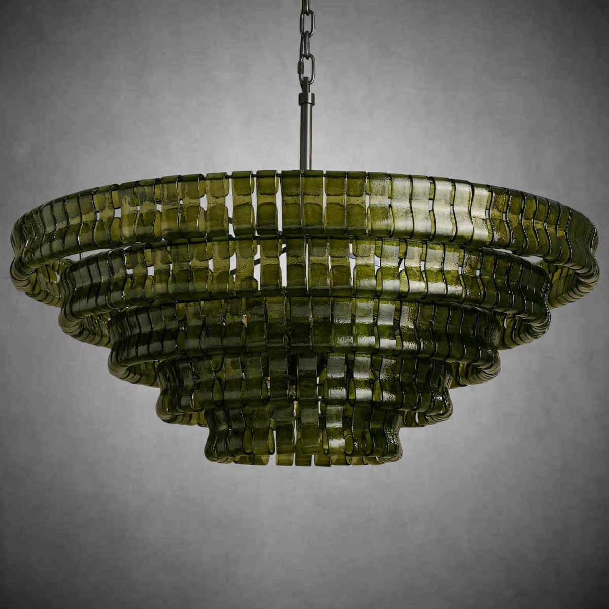 Ghiaccio Round Glass Chandelier - briglamps