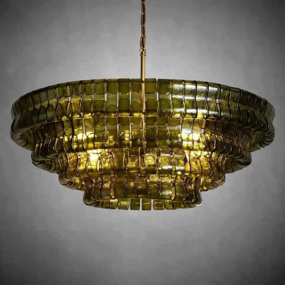 Ghiaccio Round Glass Chandelier - briglamps