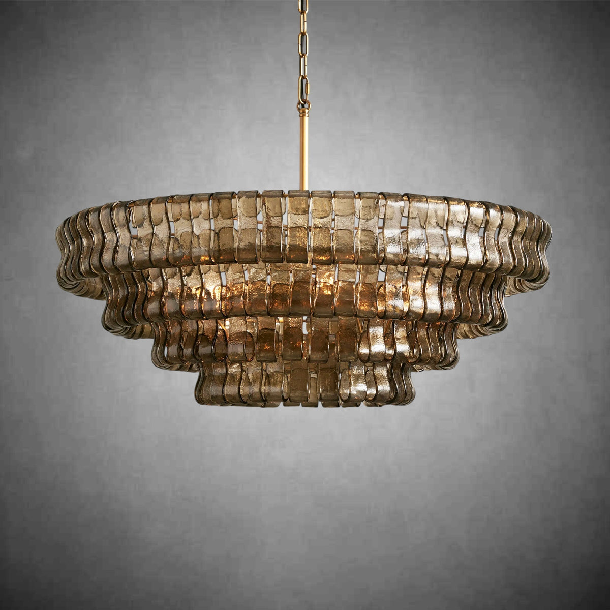 Ghiaccio Round Glass Chandelier - briglamps