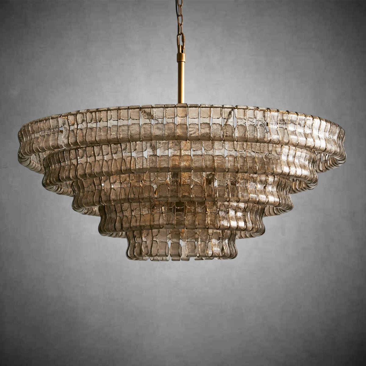 Ghiaccio Round Glass Chandelier - briglamps