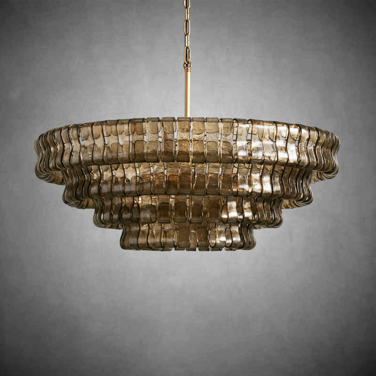 Ghiaccio Round Glass Chandelier - briglamps