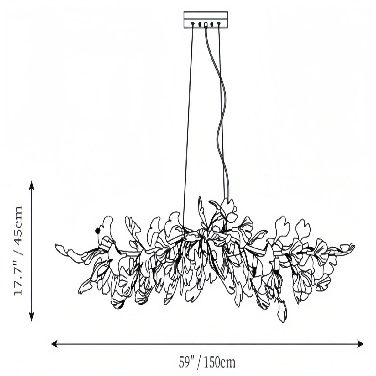 Ginkgo Luxury Linear Chandelier Style C - Brig Lighting
