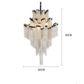 Gladys Aluminum Chain Tassel Stream Chandelier - briglamps