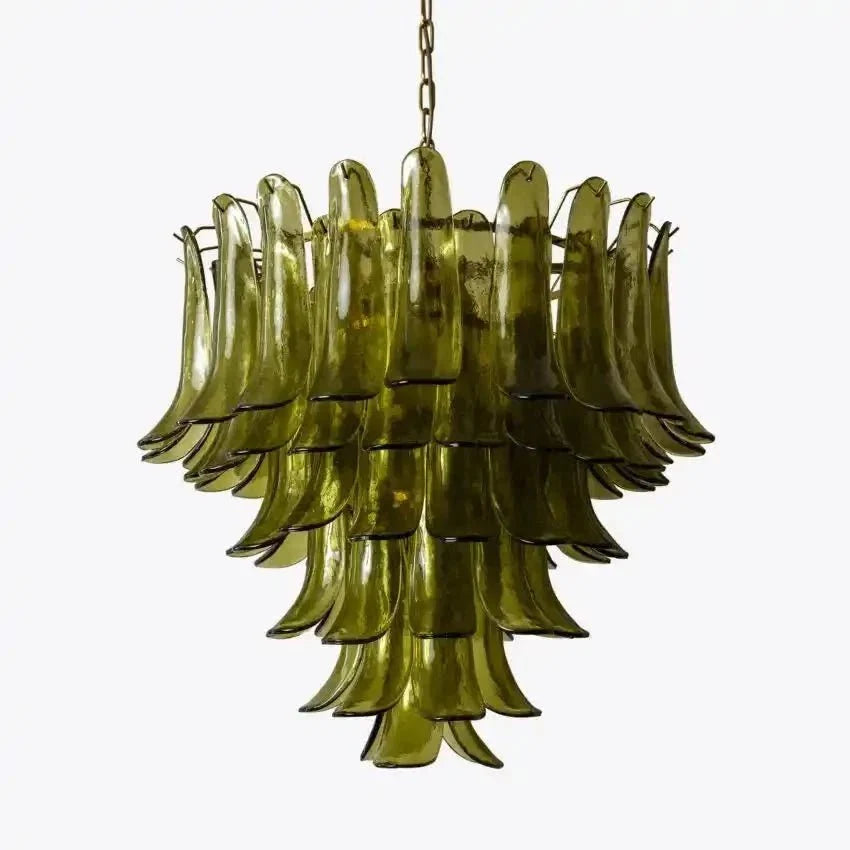 Green Petalo Murano Chandelier - Brig Lighting
