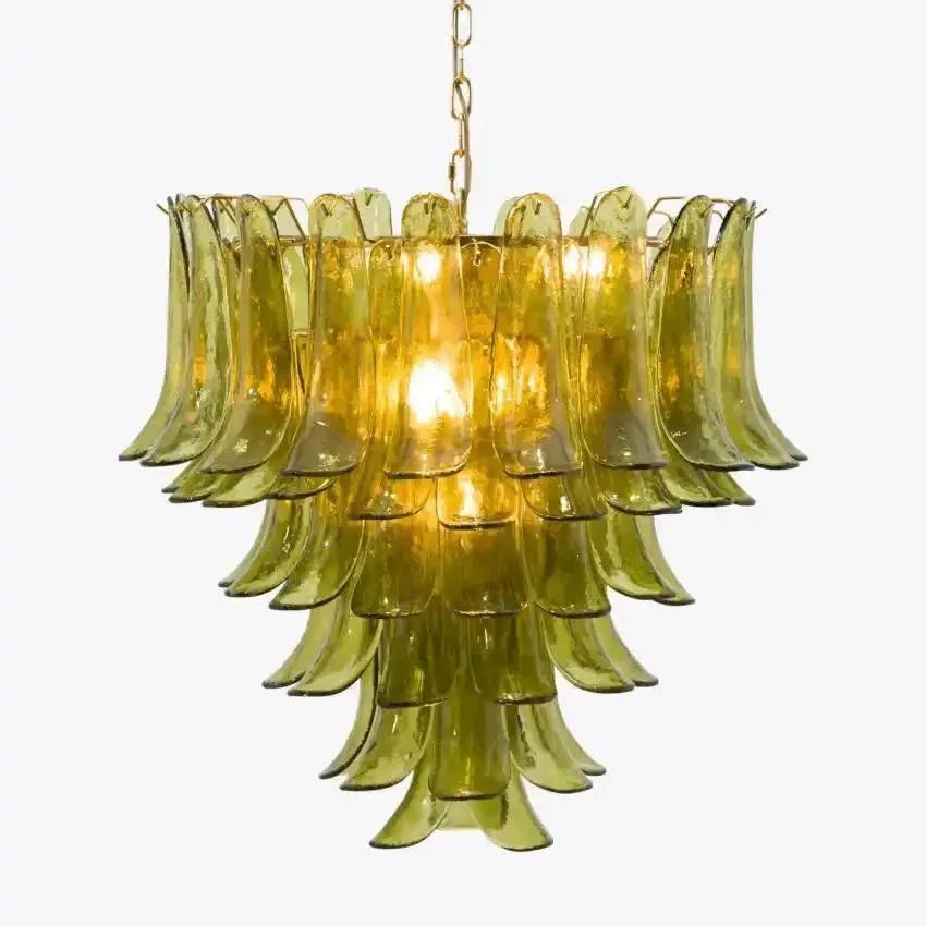 Green Petalo Murano Chandelier - Brig Lighting