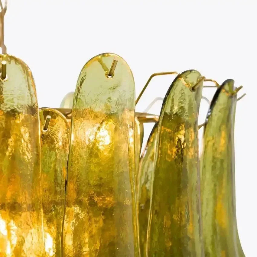 Green Petalo Murano Chandelier - Brig Lighting
