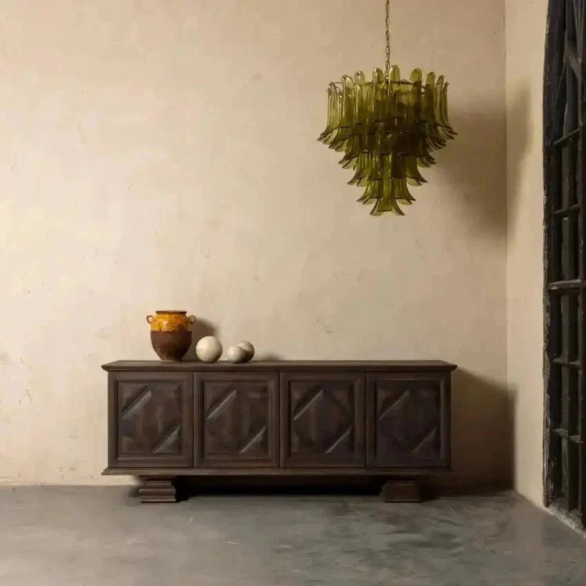 Green Petalo Murano Chandelier - Brig Lighting