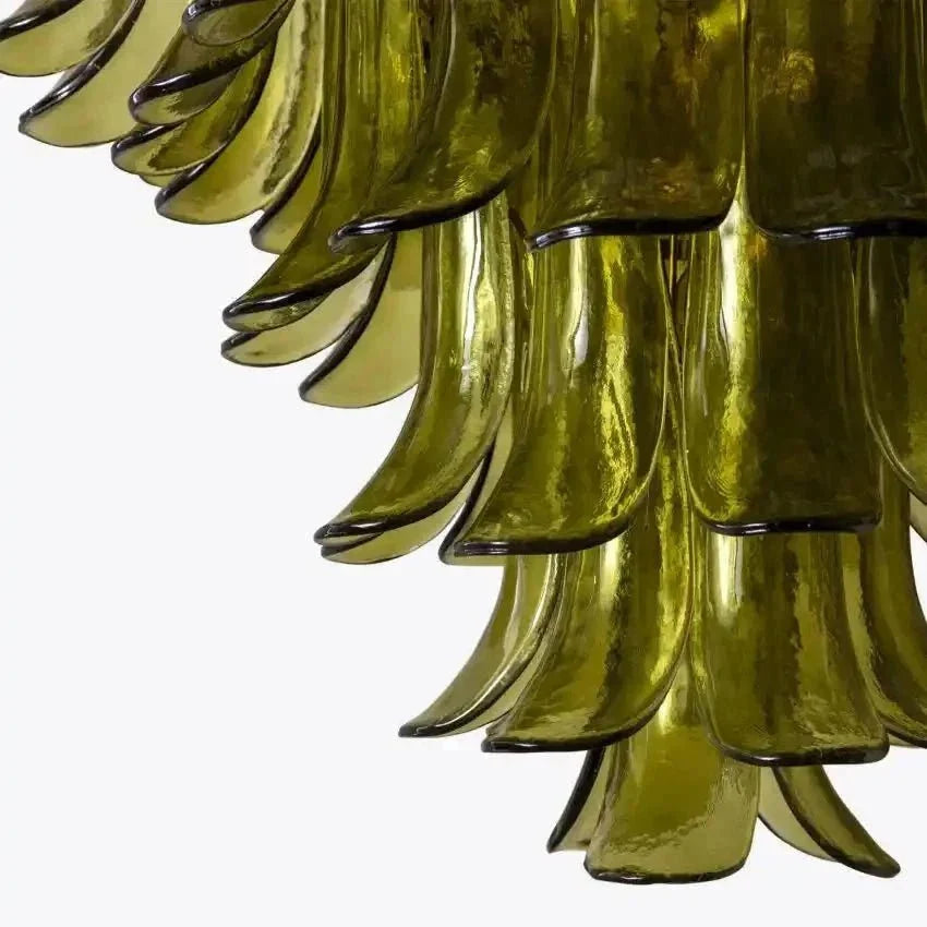 Green Petalo Murano Chandelier - Brig Lighting