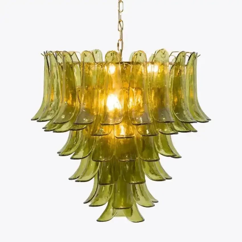 Green Petalo Murano Chandelier - Brig Lighting