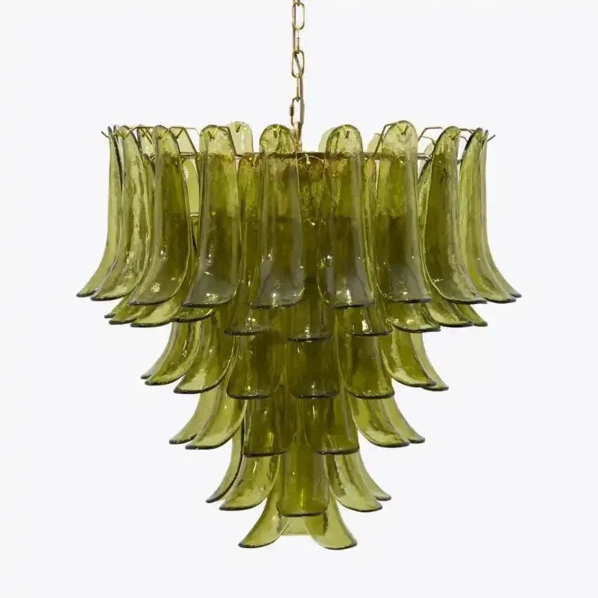 Green Petalo Murano Chandelier - Brig Lighting