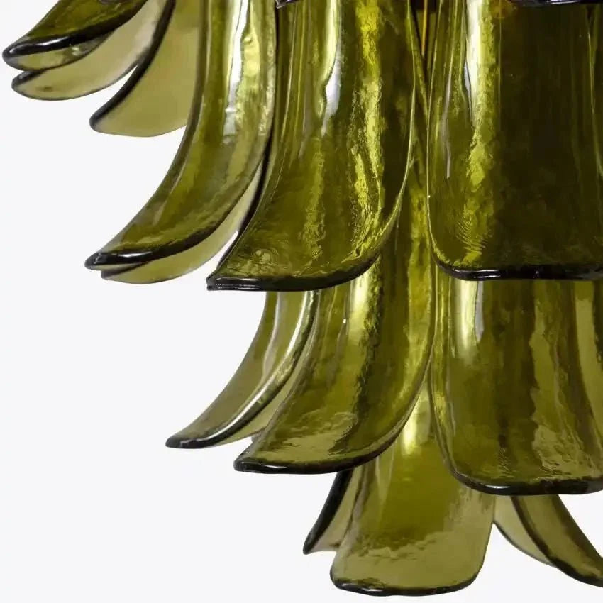 Green Petalo Murano Chandelier - Brig Lighting