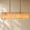 Calam Onyx Rectangular Alabaster Chandelier 60", 74"